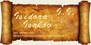 Isidora Isakov vizit kartica
